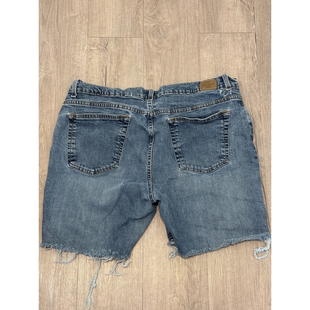 Vintage Old Navy Blue Jeans Distressed Frayed Hem Mens Cut Off Denim Shorts 36